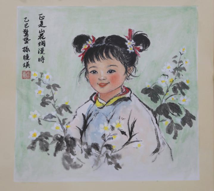 20250423-114 周年校庆｜清华大学离退休教职工书画作品展和摄影作品展开幕-段鸿杰-作品名称：《正是山花烂漫时》作者：孙晓瑛.png